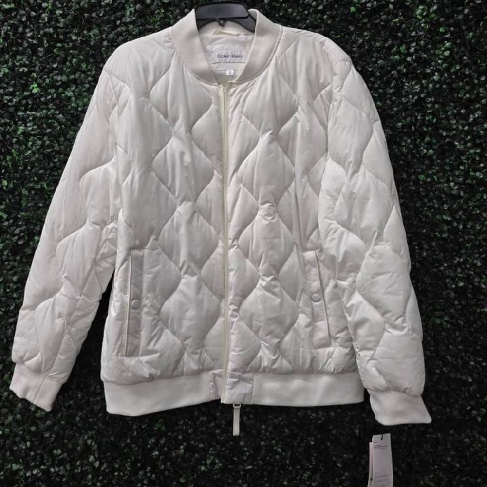 Men's Calvin Klein Infinite Stretch White Jacket - Size L